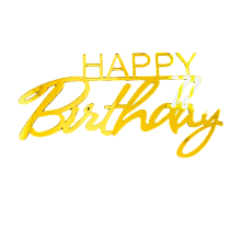 картинка Украшение надпись для торта «Happy Birthday 1», золото от магазинаАрт-Я