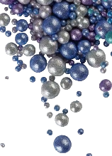 картинка Драже Блеск №779, серебро, голубой, сиреневый, 50гр от магазинаАрт-Я