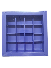 картинка Коробка для 16 конфет с пластиковой крышкой 180*180*35 (ЛАВАНДА) от магазинаАрт-Я