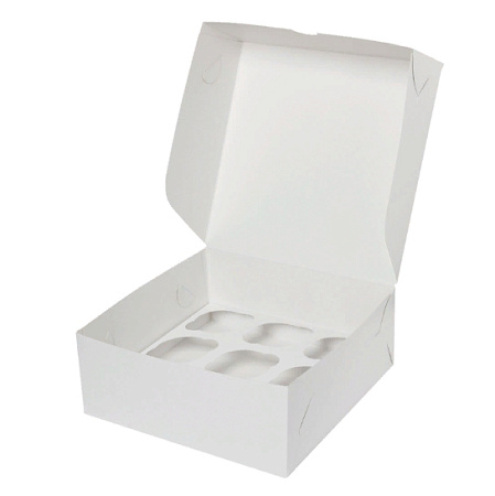 картинка Коробка для 9 капкейков белая от магазинаАрт-Я