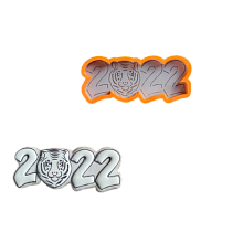 картинка Форма для вырезания печенья и трафарет 2022 с тигром, 13,5*5,3см от магазинаАрт-Я