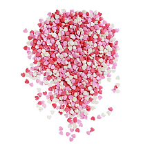 картинка Посыпка сахарная №333 Сердечки перл. (роз,крас,бел), 50гр от магазинаАрт-Я