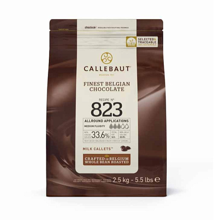 картинка Шоколад молочный 33,6% Callebaut Select 2,5кг(823-RT-U71) от магазинаАрт-Я
