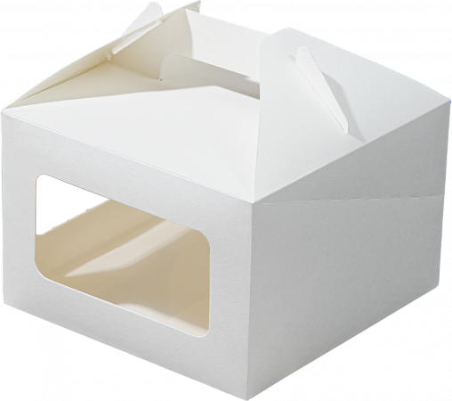 картинка Коробка с ручками 180*180*120 мм ForGenika JUMPL II Window White от магазинаАрт-Я
