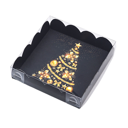 картинка Коробка №274 для печенья "Елка желаний", 12*12*3 см от магазинаАрт-Я