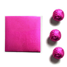 картинка Фольга оберточная для конфет Малиновая 10*10 см, 100 шт от магазинаАрт-Я