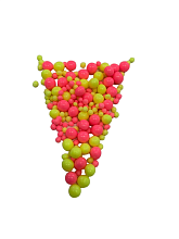 картинка Драже №929 НЕОН в цветной кондитерской глазури (Лимонный,розовый) 1,5кг от магазинаАрт-Я