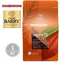картинка Какао-порошок Legere 1% Barry алкализованный с пониженным содержанием жира, 750гр от магазинаАрт-Я
