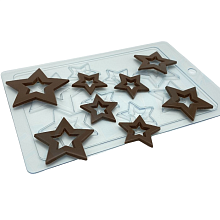 картинка Форма пластиковая: Звезды-рамки Плоские силуэты от магазинаАрт-Я