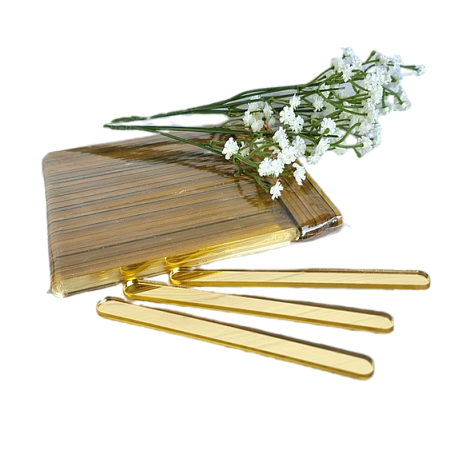 картинка Палочки акриловые для эскимо 11 см, 50 шт (золотые) от магазинаАрт-Я
