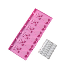 картинка Форма силиконовая для леденцов Доляна «Новый год», 25×10,5×1 см, 12 ячеек, с палочками от магазинаАрт-Я