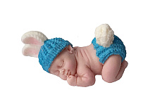 картинка Глазурь "Малыш с вязаными ушками голубая шапочка", 26гр от магазинаАрт-Я