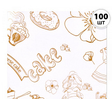 картинка Бумага упаковочная для бенто-торта 14*14см «Париж», 100 шт от магазинаАрт-Я