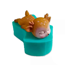 картинка Молд 3D спящий олененок на животике от магазинаАрт-Я