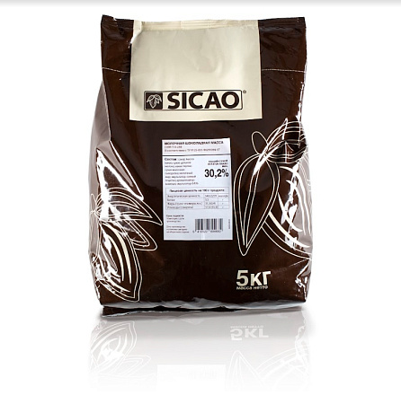 картинка Шоколад молочный 30.2% SICAO 5кг от магазинаАрт-Я