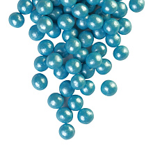 картинка Драже №208 «Жемчуг" зерновое, голубой, 12-13 мм, 50гр от магазинаАрт-Я