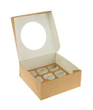 картинка Коробка для 9 капкейков КРАФТ от магазинаАрт-Я