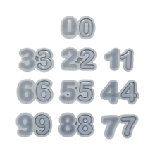 картинка Набор и3 10 силиконовых форм для леденцов "Погремушки цифры" от магазинаАрт-Я