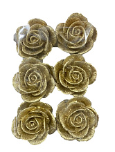 картинка Глазурь "Роза малая (набор 6 шт.) золото" от магазинаАрт-Я