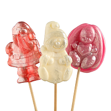 картинка Карамель леденцовая "Новогодние персонажи", со вкусом клубники, малины, дыни, 30 г от магазинаАрт-Я
