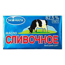 картинка Масло сливочное ЭКОМИЛК 82,5% 380гр от магазинаАрт-Я