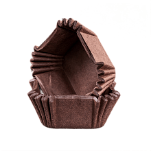 картинка Капсулы бумажные для конфет коричневые квадрат 35*35мм h20мм, 1000шт от магазинаАрт-Я
