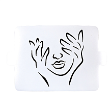 картинка Трафарет «Контур лица с руками», 20*15 см от магазинаАрт-Я