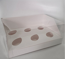картинка Коробка для 6 яиц с пластиковой крышкой 250*170*100 мм БЕЛАЯ от магазинаАрт-Я