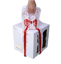 картинка Пакет для тортов CakeHolder XL с принтом белые 20 x 65 см от магазинаАрт-Я