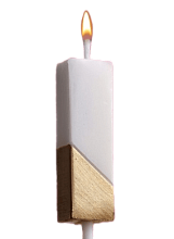 картинка Свеча в торт "Манхеттен", цифра "1", белая с золотом, 8 см от магазинаАрт-Я