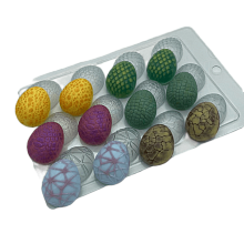 картинка Форма пластиковая: Яйца фэнтези 40мм (12 ячеек) от магазинаАрт-Я