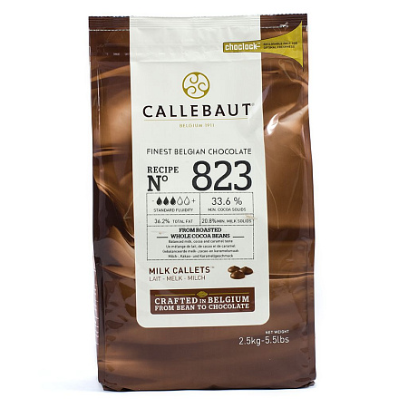 картинка Шоколад молочный 33,6% Callebaut Select(823-RT-U71), 500гр от магазинаАрт-Я