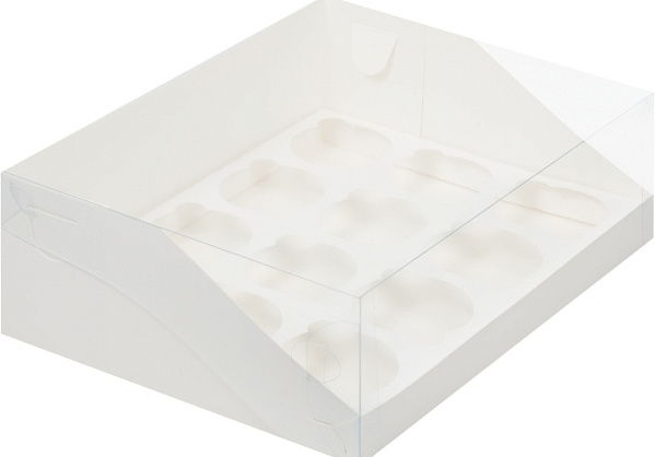 картинка Коробка для 12 капкейков с пластиковой крышкой  от магазинаАрт-Я