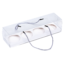 картинка Коробка для 4 капкейков белая с ручками, 29,5*8*8 см от магазинаАрт-Я
