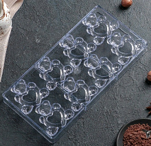 картинка Форма для шоколада 8 ячеек "Влюбленные мишки" от магазинаАрт-Я