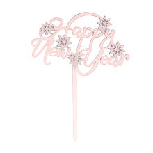 картинка Топпер "Счастливого Нового Года" цвет розовое золото от магазинаАрт-Я