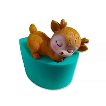 картинка Молд 3D "Спящий олененок хвостик" от магазинаАрт-Я